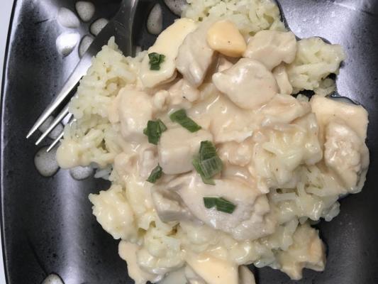 Peach Chicken on Rice