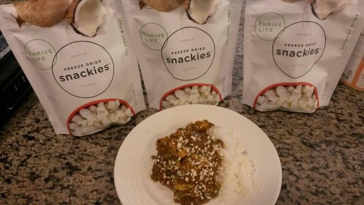 Snackies Coconut Bites Chicken Curry