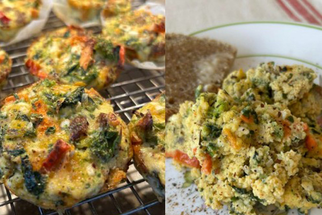 Cheesy Sausage Scrambled Eggs OR Egg Muffins