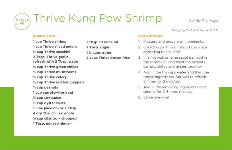 Thrive Kung Pow Shrimp 