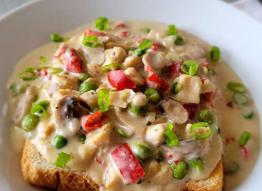 Chicken with Roasted Red Pepper Cream Sauce