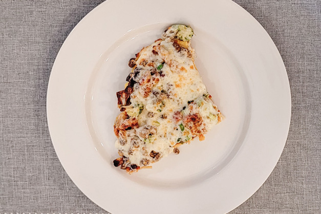 Spaghetti Skillet Pizza