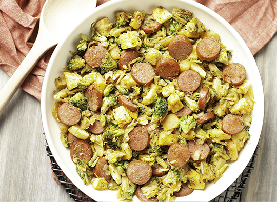 Smoked Sausage, Broccoli, & Butternut Squash Medley